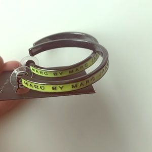 Marc by Marc Jacobs Lime Colored Hoop Earrings